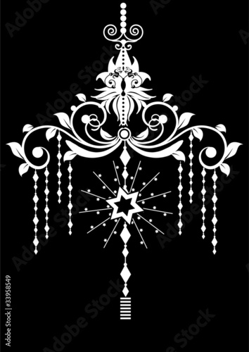 black chandelier