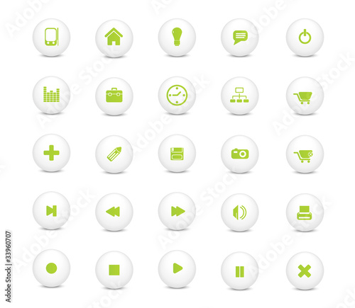 webdesign icon set green