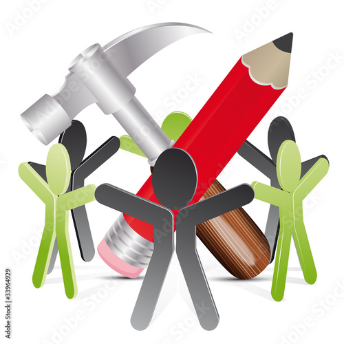 cercle humain et outils