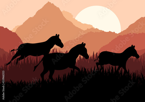 Donkey background vector