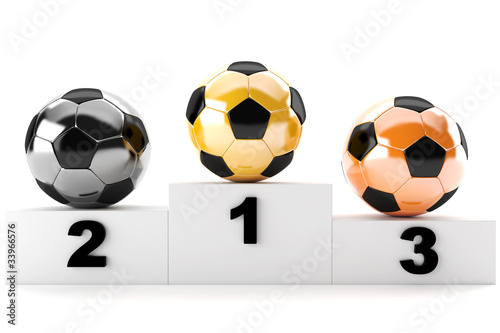 Soccer podium