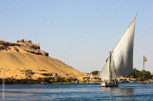 Feluke am Nil bei Assuan