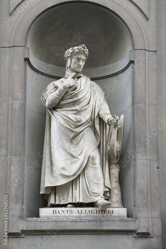 Florence, Italy. Traditional Sculpture. Dante Allighieri photo