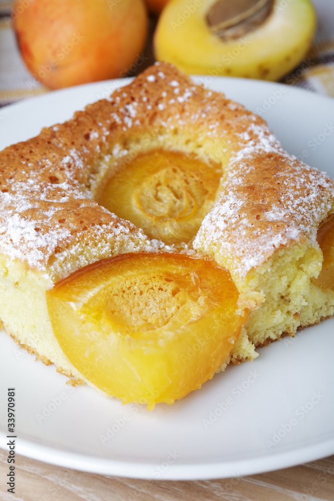 Apricot sponge slice Apricot sponge slice