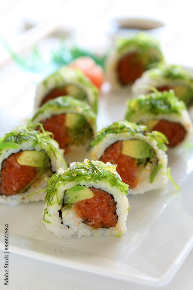 Spicy Tuna and Avocado Roll