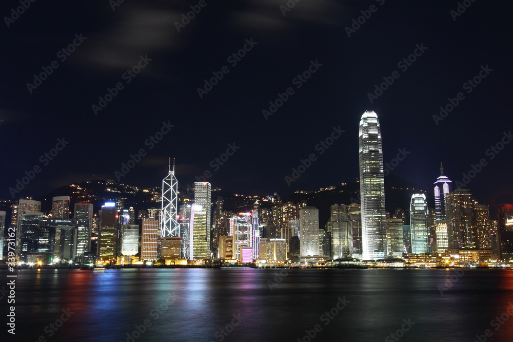 Fototapeta premium Hong Kong skyline at night