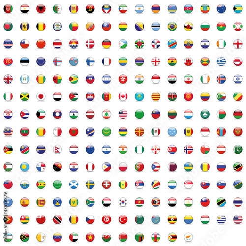 World Button Flag Mix