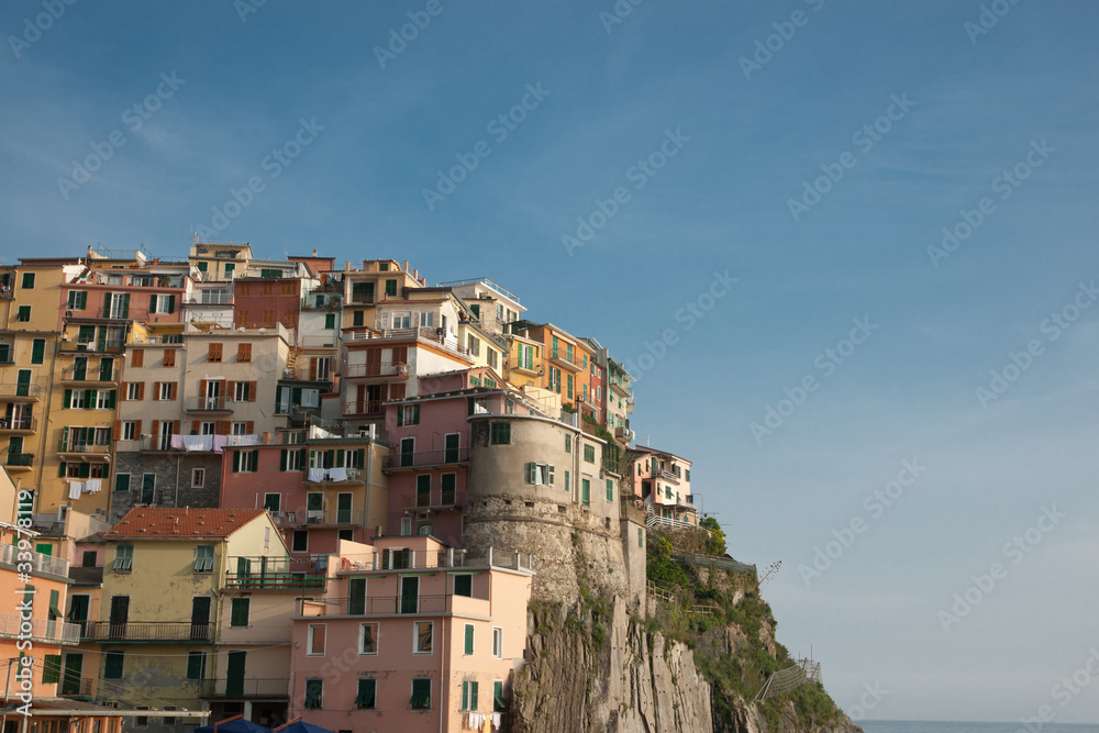 Manarola homes on hillside. Cinque terre Italy. Manarola homes on hillside. Cinque terre Italy.