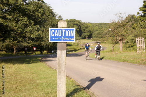 Caution Sign Post