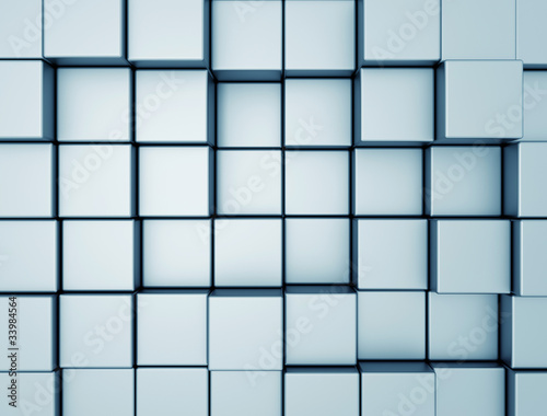 Abstract metal cubes background