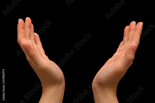 Praying hand gesture