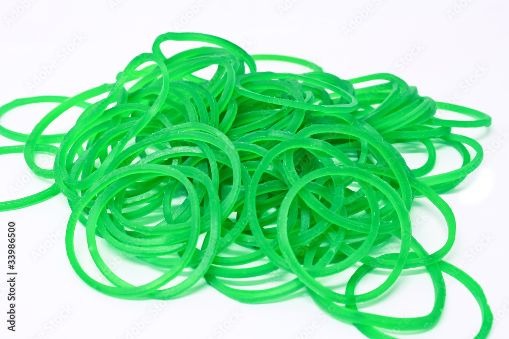 green rubber bands