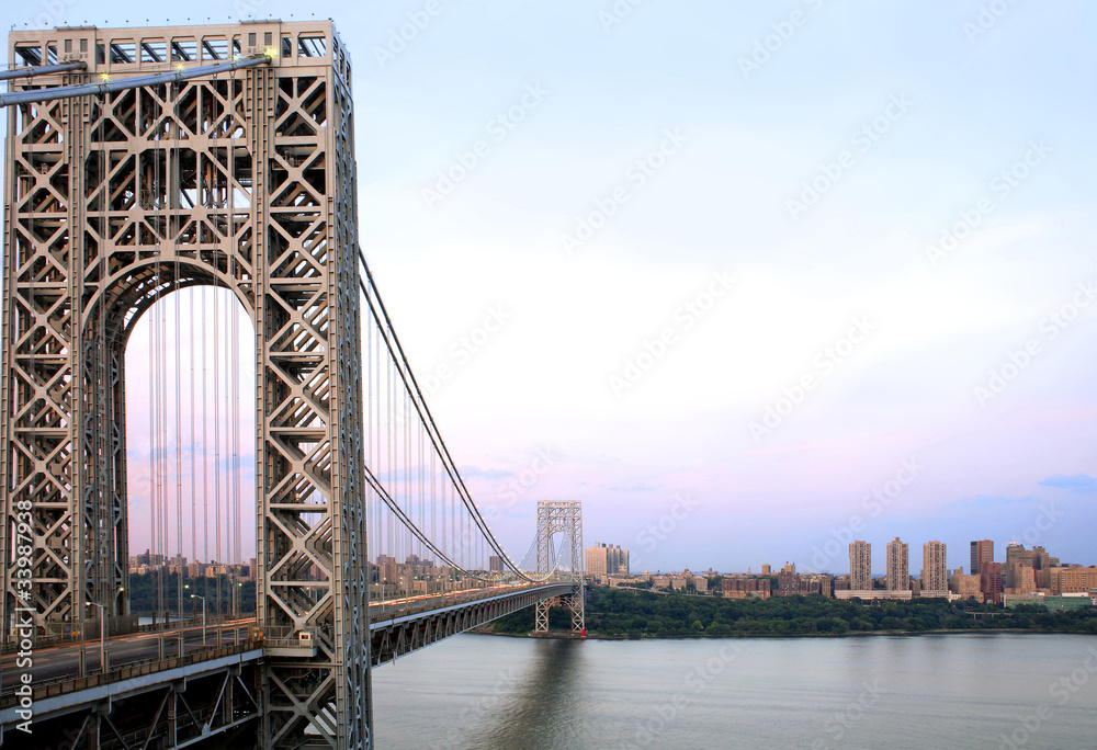 Fototapeta premium GW Bridge and Manhattan