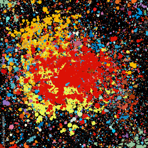 Grunge colorful splashing. EPS 8