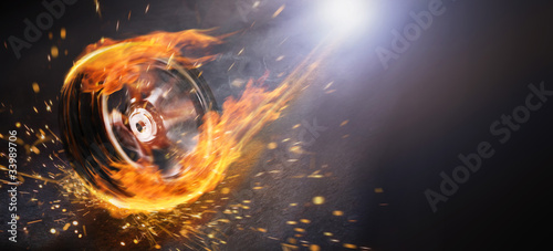 Flaming wheel