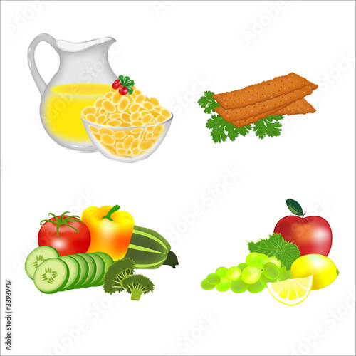 Диетическое питание:Мюсли, хлебцы, овощи, фрукты