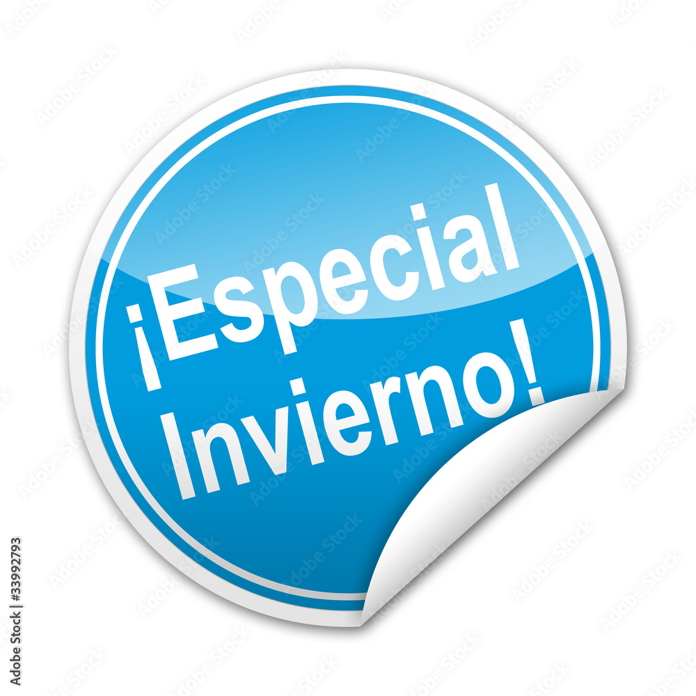 Pegatina ¡Especial Invierno! con reborde Pegatina ¡Especial Invierno! con reborde