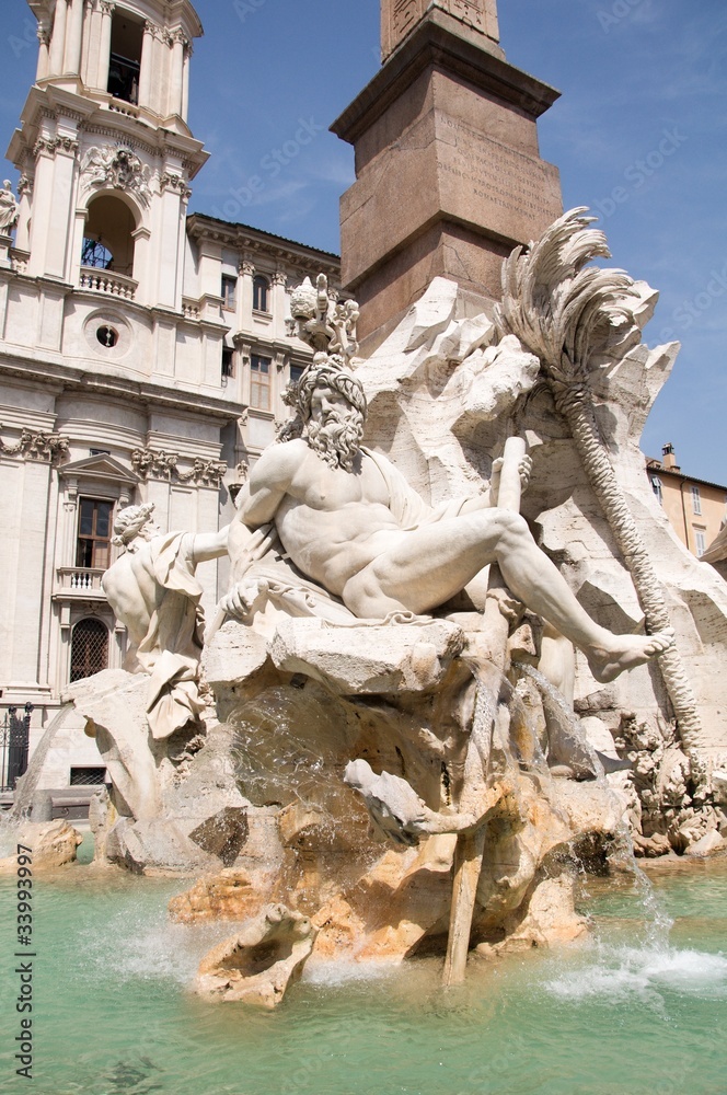 Fountain at Piazza Navona, Rome, Italy
