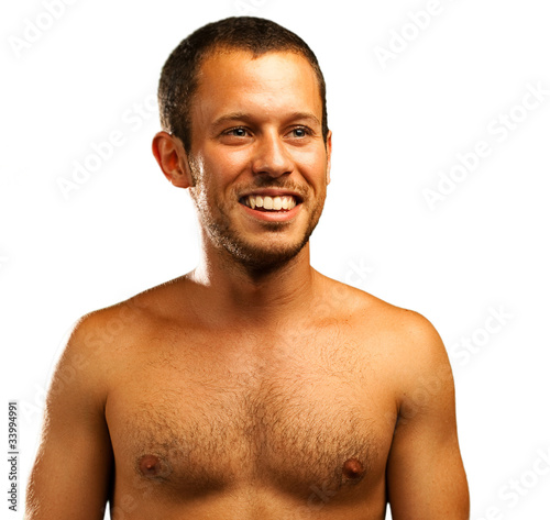 man shirtless