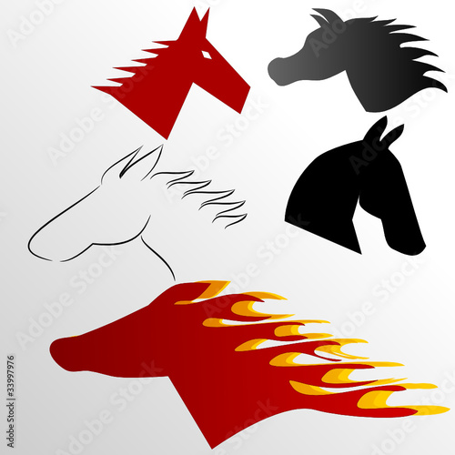 Silhouettes of Horses