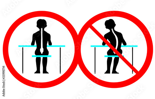 proper sitting sign vector illustration