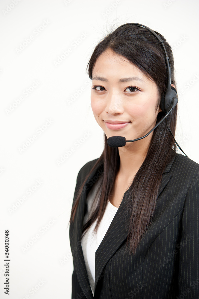 a portrait of asian operator a portrait of asian operator