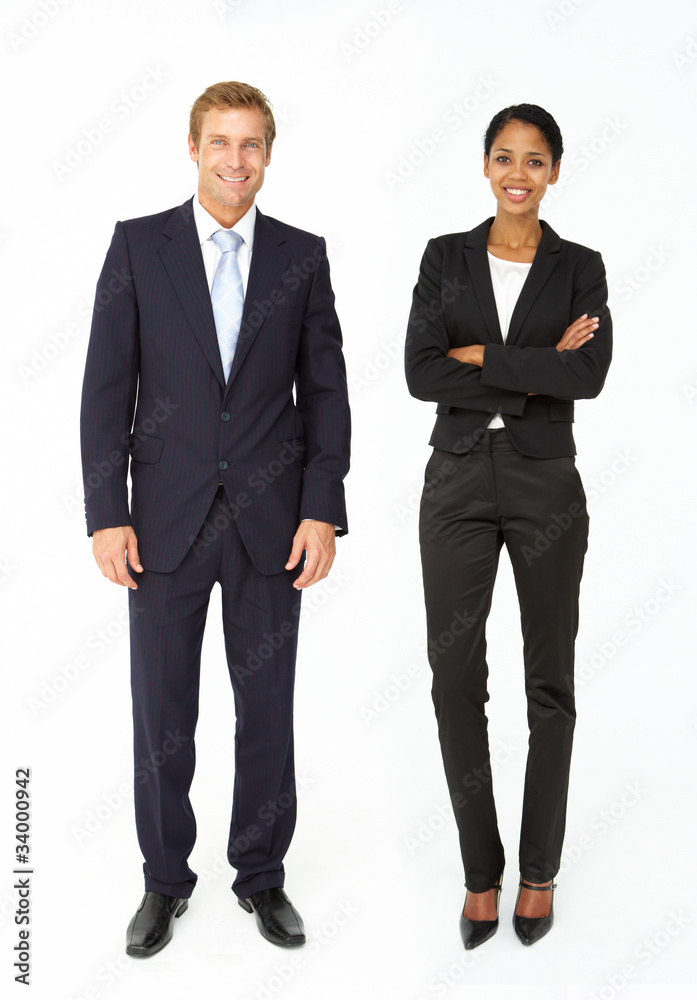 Smartly dressed businessman and woman Smartly dressed businessman and woman