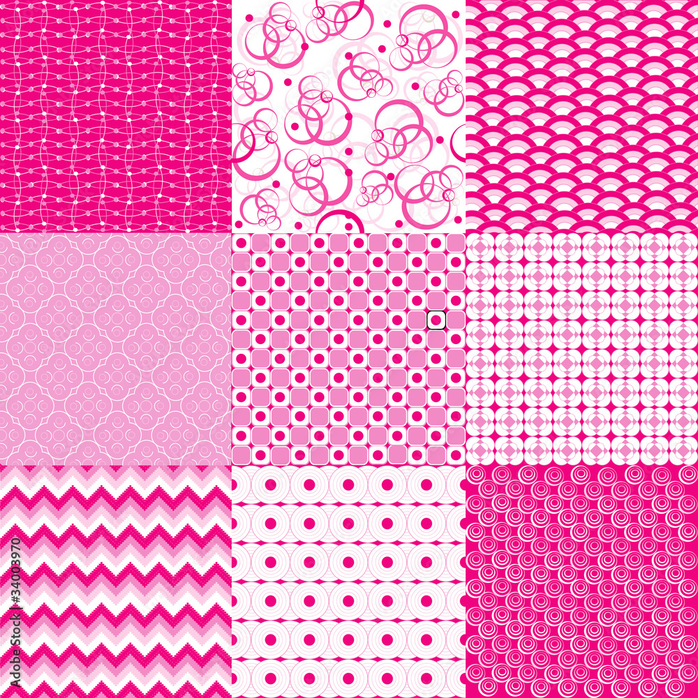 Set with pink background Set with pink background