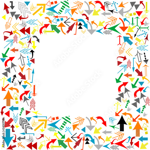Frame with colored arrows