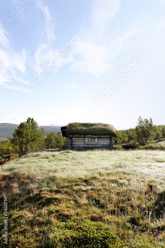 Small building in Norway mountain. #34007141
