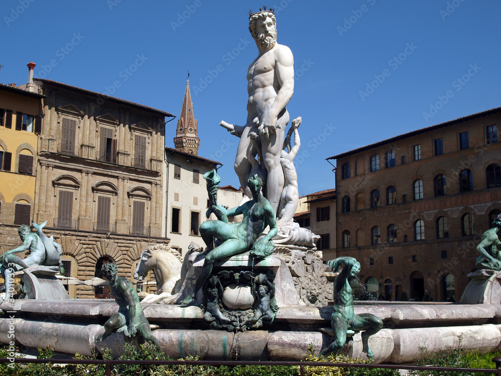 Fountain of Neptune in the Piazza della Signoria, Florence