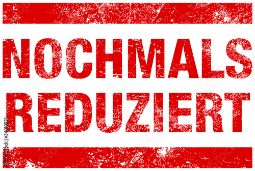 Stempel "NOCHMALS REDUZIERT"