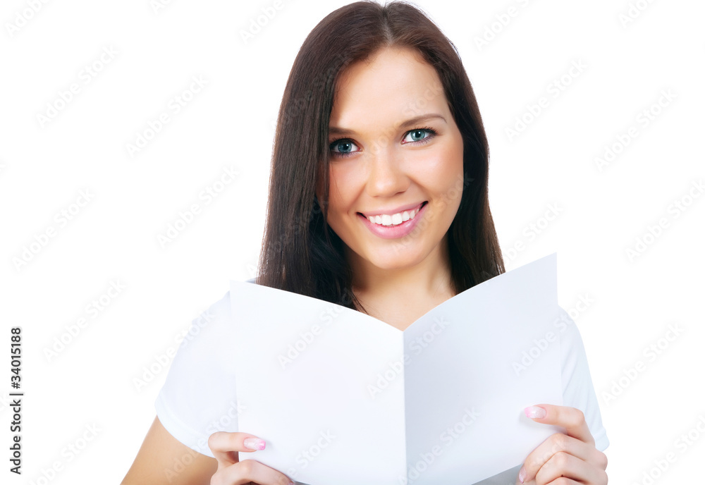 Cute young girl with a Valentine's card Cute young girl with a Valentine's card
