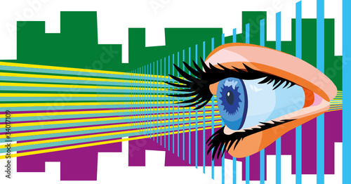 Eye focuses