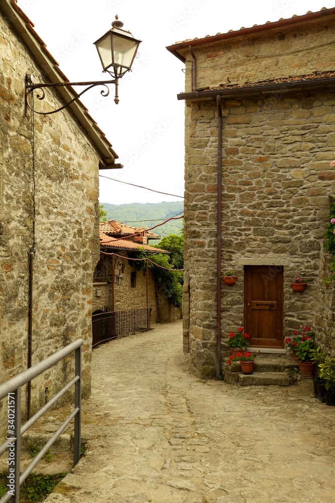 Fototapeta premium Antico borgo medievale, Quota di Poppi