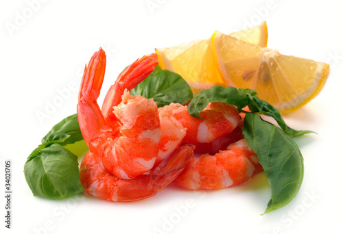 Simple and basil of shrimp