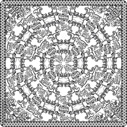 American culture pattern. Vector illustration