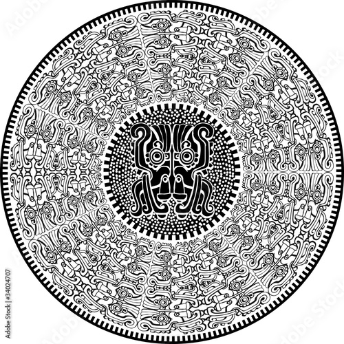 American culture pattern. Vector illustration