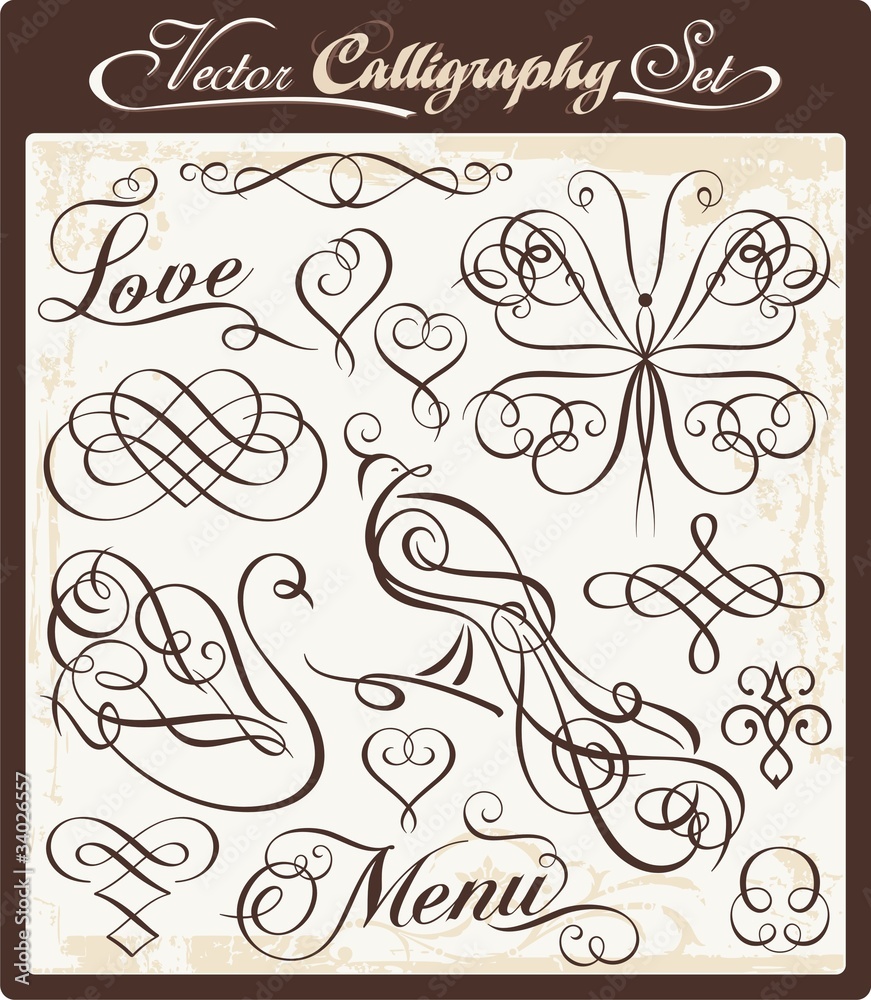 Vector Calligraphy Set Vector Calligraphy Set