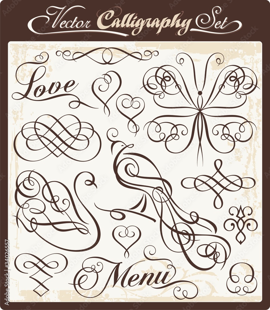 Vector Calligraphy Set