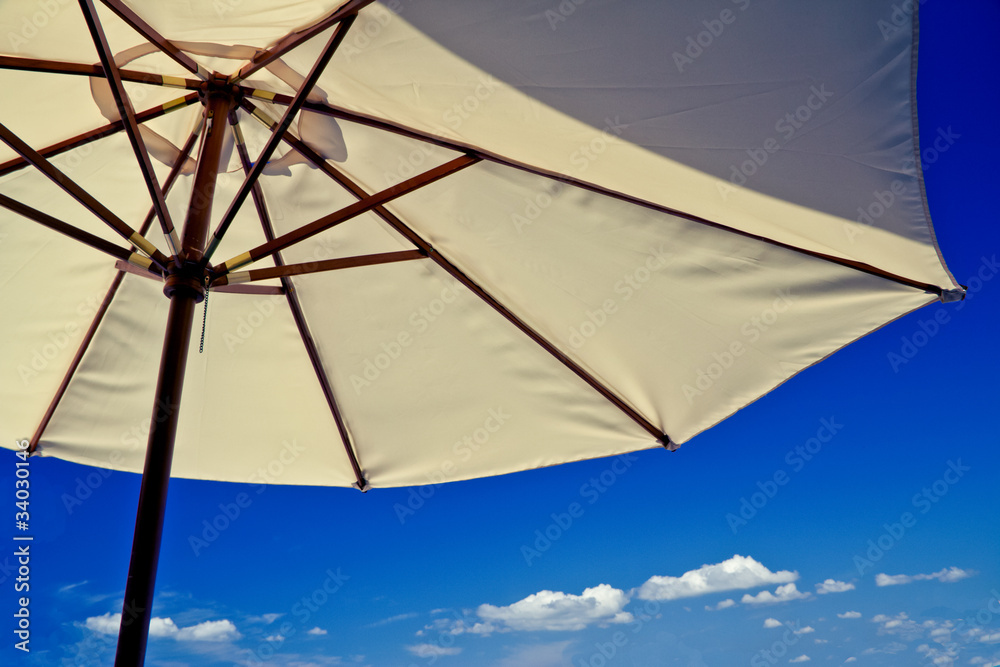 beach umbrella on a sunny holiday day