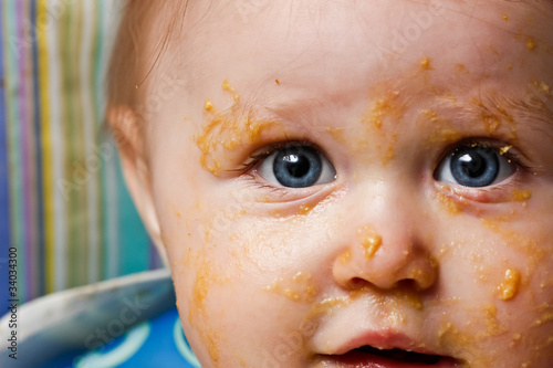 Eyes of Messy Child's Face