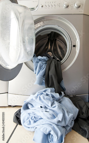 School uniform in washing machine