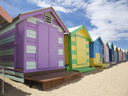 Colorful Beach Huts in Australia