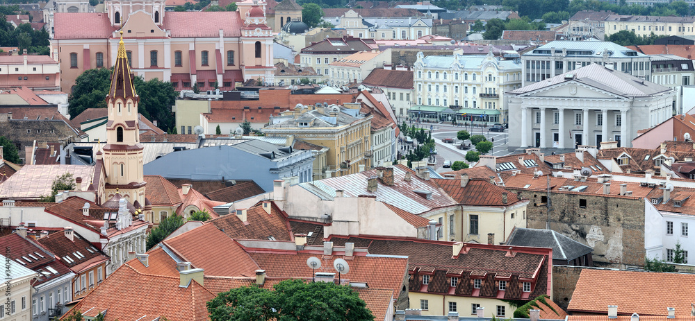 Vilnius old town panoramic view