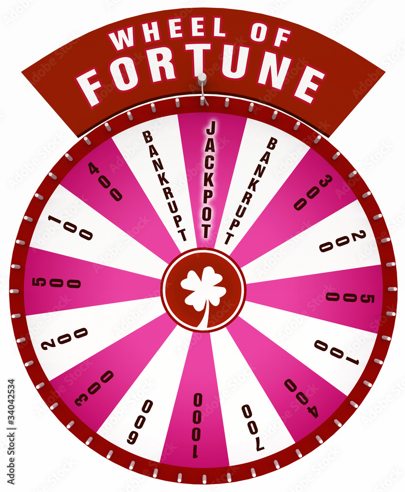 3D Wheel of Fortune - Isolated red 3D Wheel of Fortune - Isolated red