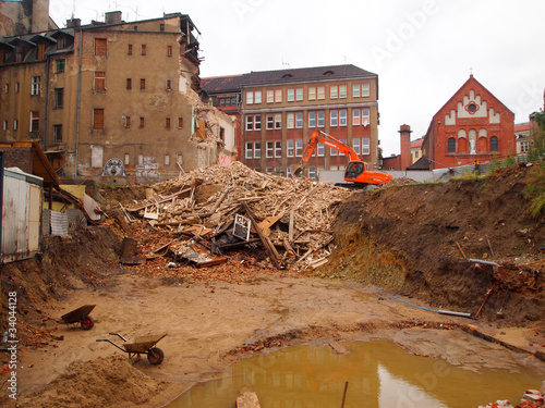 an old building demolition photo