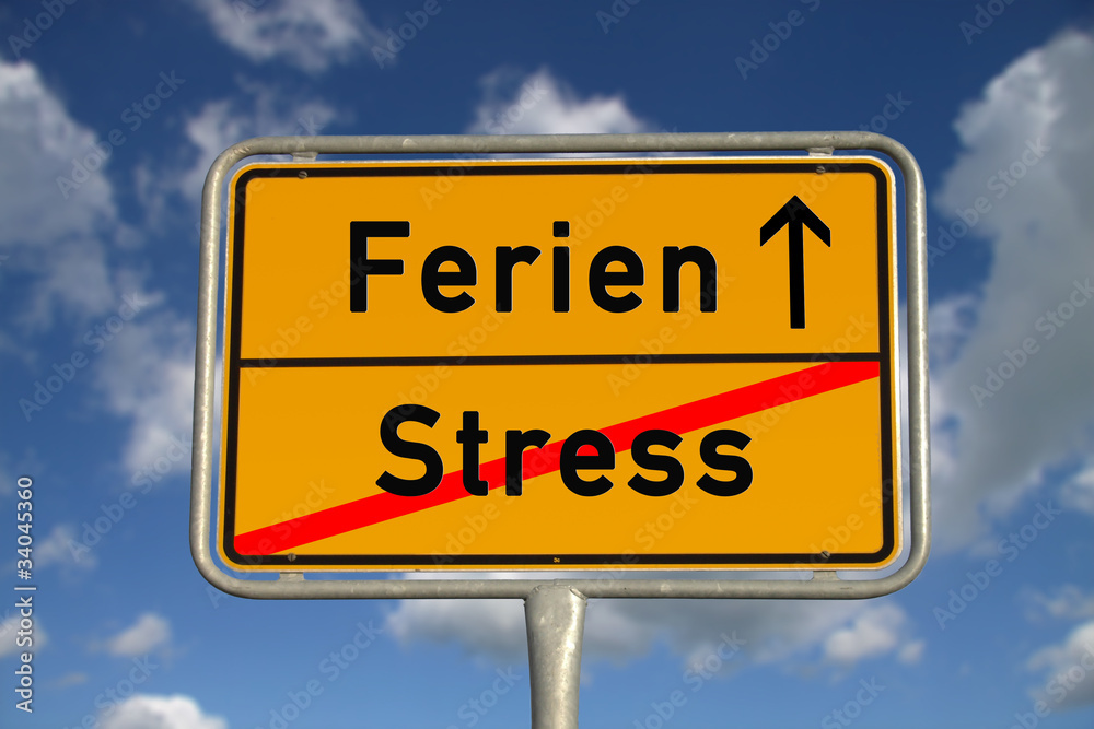 Deutsches Ortsschild Stress Ferien Deutsches Ortsschild Stress Ferien