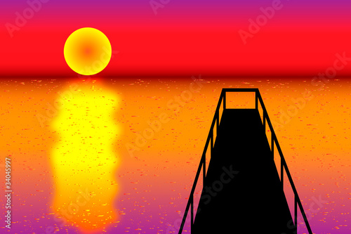 Pier at sunset