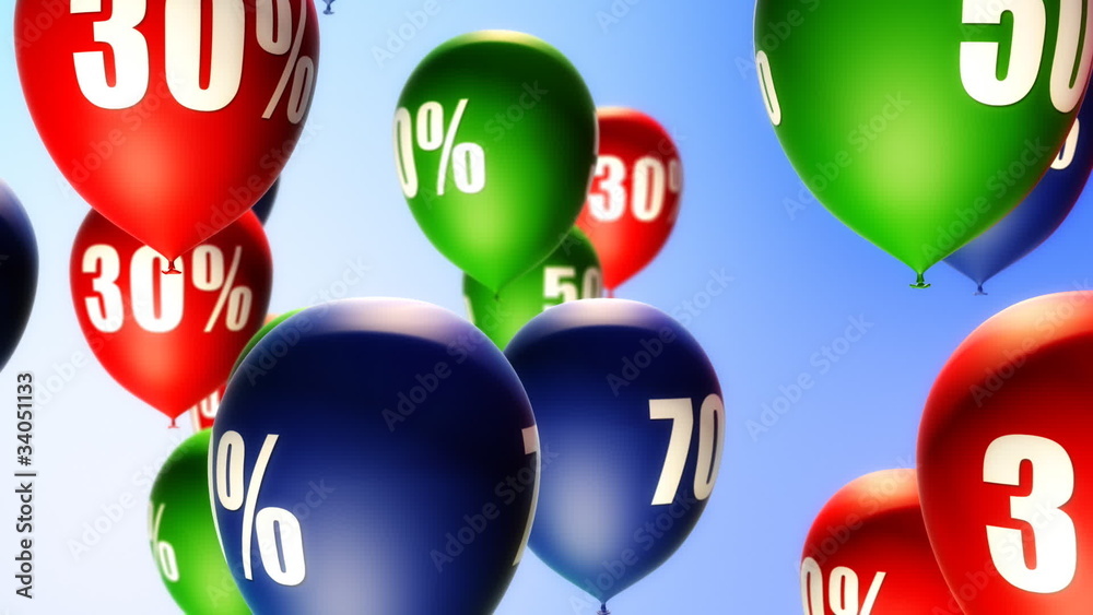 Balloons Sale Percents (Loop)